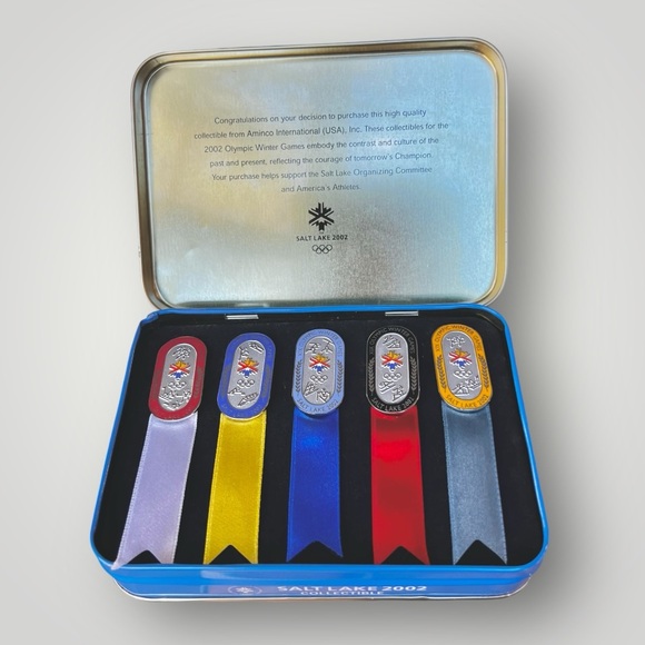 Olympics 2002 Salt Lake City Commemorative Pins Limited Edition Set Of Five Rare - Picture 4 of 16